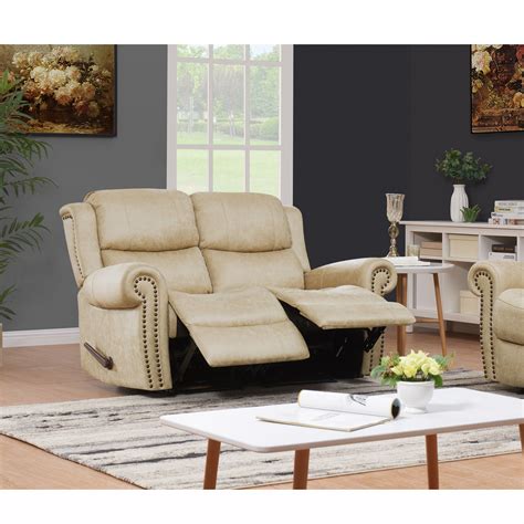 Prolounger Wall Hugger Rolled Arm Reclining Loveseat In Distressed