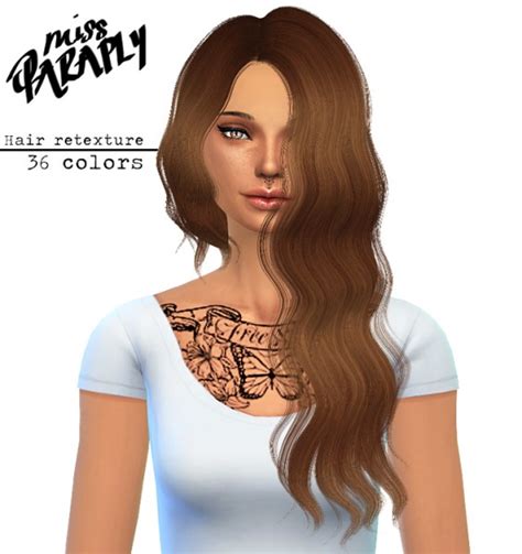 Sims 4 Hairs Miss Paraply Sintiklia`s Marmelade Hairstyle Retextured