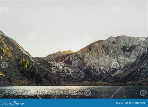 Convict Lake View Of Sherwin Range Of Sierra Nevada Mountains Stock