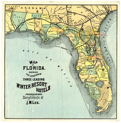 Florida Memory Map Of Florida 1885