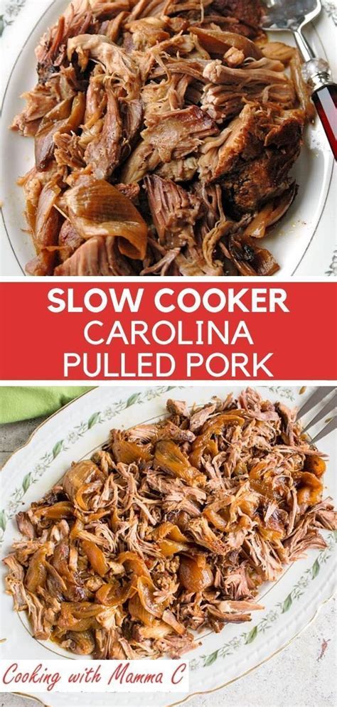 Carolina Pulled Pork Slow Cooker Pulled Pork Recipe Slow Cooker Slow