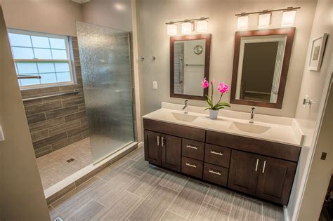 Small bathrooms are usually ¾ baths. West Lafayette Contemporary Master Bathroom Remodel ...