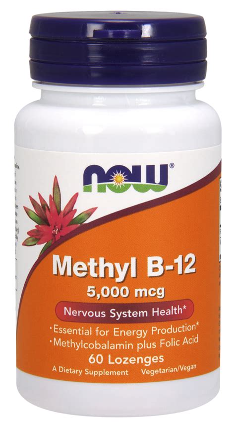 Now Foods Methyl B12 5000 Mcg 60 Loz Цена