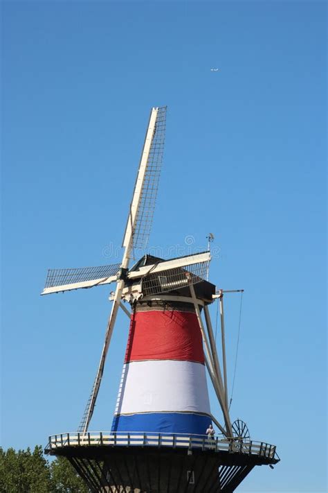 Molen De Valk Windmill In Leiden Netherlands Editorial Photography Image Of View Flag 149323037