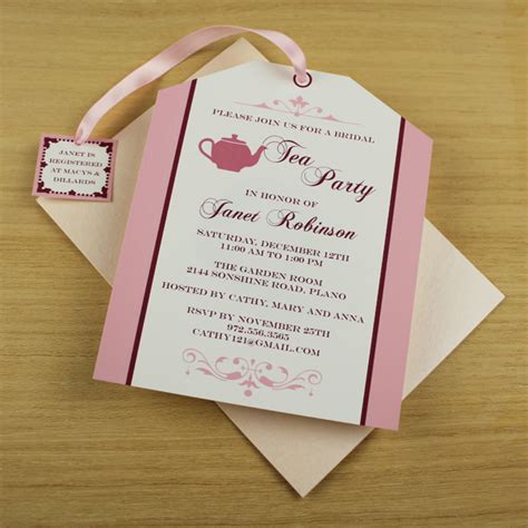 Specially created invitation cards are used to invite participants for a tea party. Tea Party Invitation Template: Tea Bag Cutout - Download ...