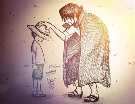Shanks gives his Straw Hat to Luffy by FuranFrang on DeviantArt
