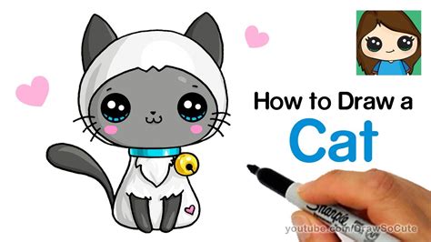 How To Draw A Cat Easy Youtube