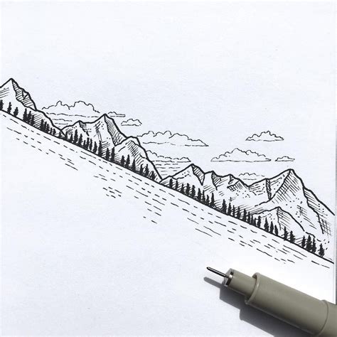 √ Nature Simple Pen And Ink Drawings Popular Century