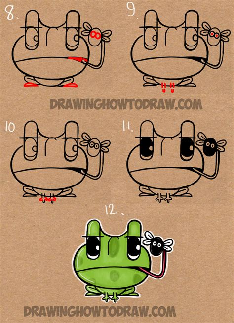 How To Draw Cartoon Frogs From The Word Frog Easy Step By Step Word Cartoon Tutorial For Kids