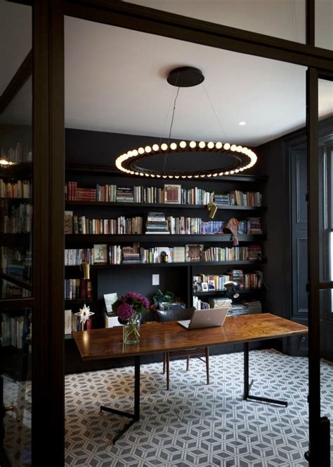 Cool Stylish Home Office With A Library Trendir Home Library Design