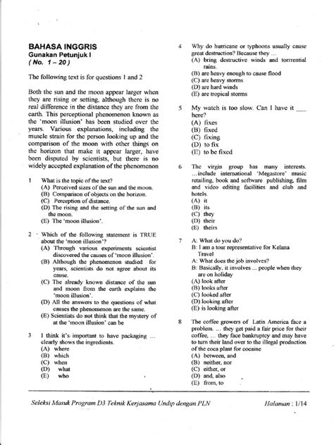 Contoh soal tes skd dan skb. Contoh Tes Akademik Dan Bahasa Inggris Pln - Bagikan Contoh