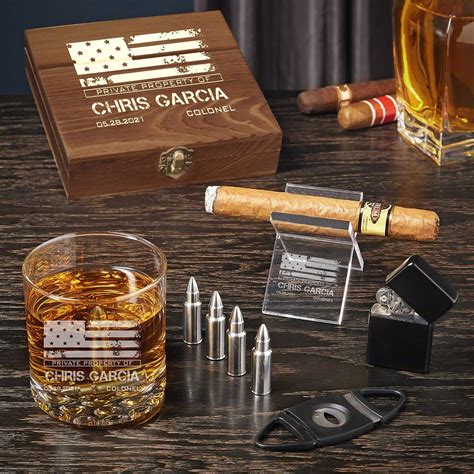 Make My Day American Heroes Custom Cigar T Set With Bullet Whiskey