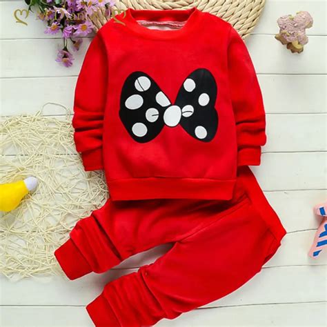 Spring Autumn Newborn Baby Girl Clothing Set Kids Tracksuit Printed T