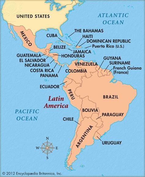 Us And Latin America Map Map