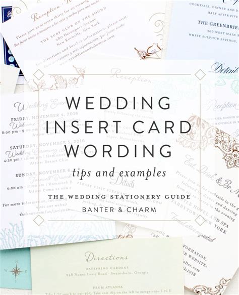 Insert Card Wording Samples The Wedding Stationery Guide Banter And