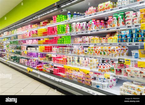 Supermarket Yoghurt Display Hi Res Stock Photography And Images Alamy