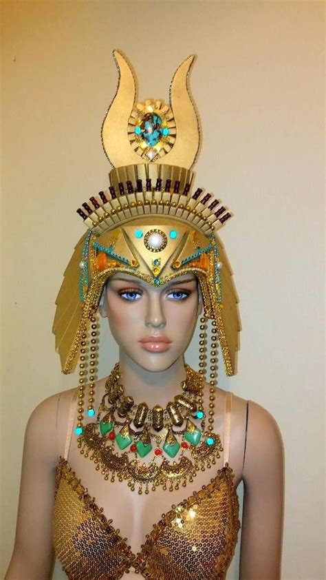 Cleopatra Headdress Egyptian Headdress Kentucky Derby Mardi Etsy In 2021 Egyptian Headdress