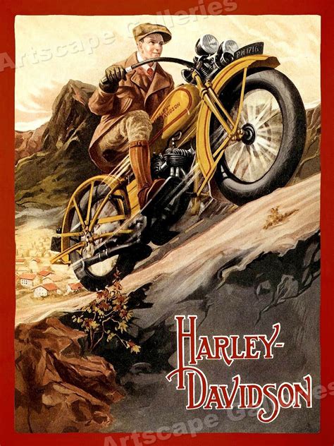 Vintage Harley Davidson Motorcycles Harley Davidson Posters Harley