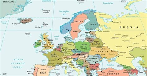 Eco Político Novo Mapa Político Da Europa Capitais Europeias