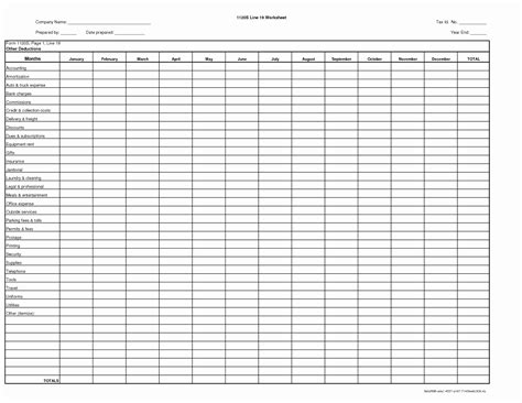 Tax Deduction Spreadsheet Template Excel — Db