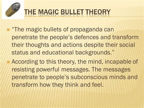 Magic Bullet Theory Communication