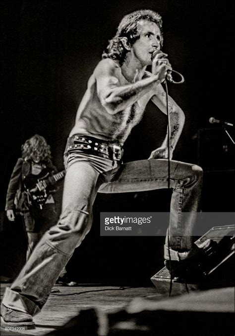 Bon Scott Of Acdc Performing On Stage Lyceum Theatre London