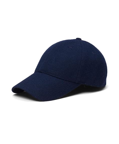 Brooks Brothers Wool Baseball Hat In Navy Blue For Men Lyst