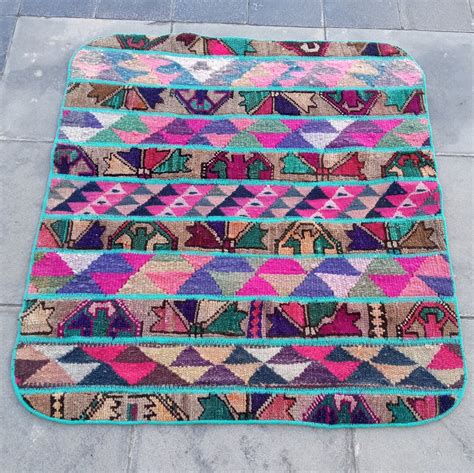 Turkish Patchwork Rug Decorative Rug Anatolian Rug Doormat Etsy