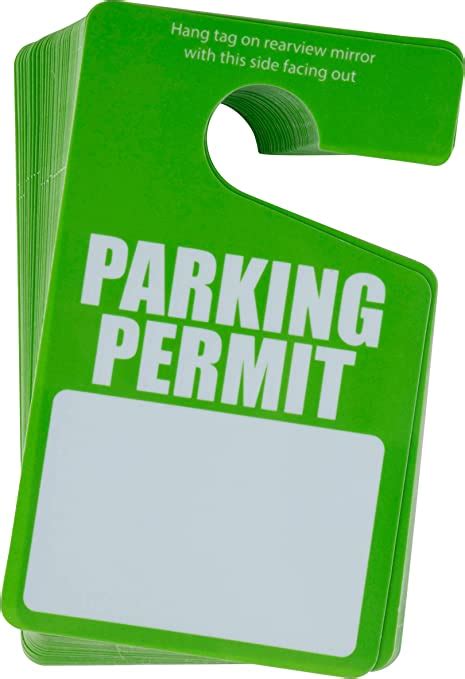 Parking Permit Hang Tag 50 Pack Parking Passes Rear View Mirror Hang