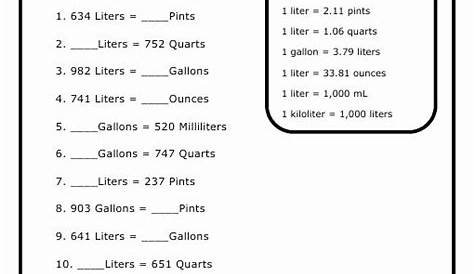 measuring liquid volume worksheet pdf