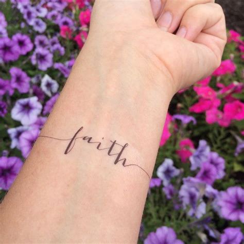Faith Tattoo Arm Tattoo Temporary Tattoo Fake Tattoo Etsy Writing