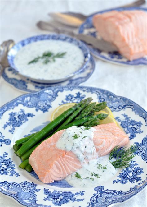 Poached Salmon With Creamy Dill Sauce Former Chef