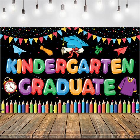 Buy Katchon Cute Kindergarten Graduation Backdrop Large 72x44 Inch