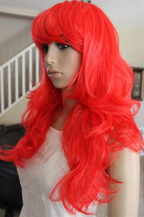 Ready To Ship Red Wig Costume Wig Fairy Wig Cosplay Rave Etsy
