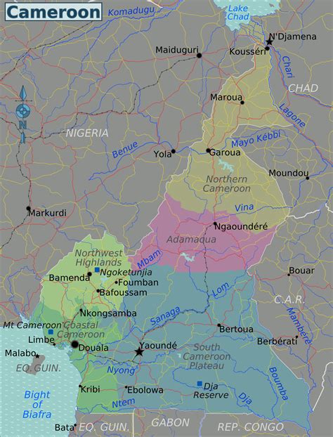 Map Of Cameroon Overview Mapregions Online Maps