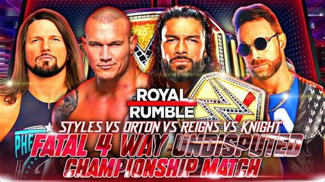 Huge Fatal 4 Way Undisputed Title Match At Royal Rumble 2024🥵 Cm