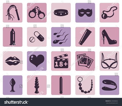 Vector Set Of Sex Shop Icons 243490042 Shutterstock