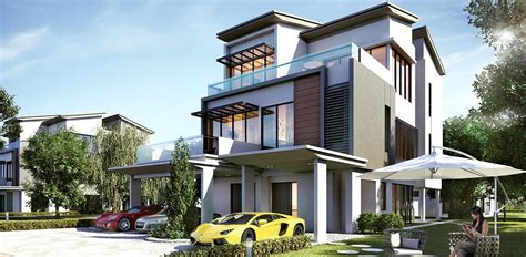 Luxurious modern mediterranean house design. Bungalow House In Malaysia - Modern House