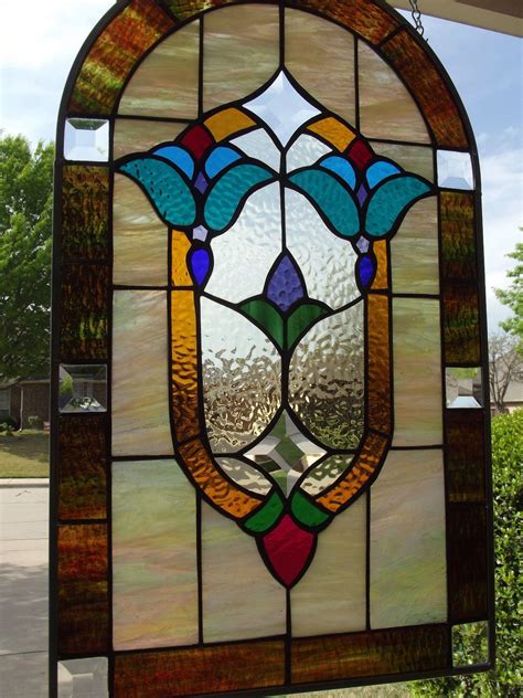 Victorian Stained Glass Window Panel With Bevels Ebay Stained Glass