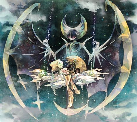 Tags Fanart Pokémon Lunatone Umbreon Jirachi Cleffa