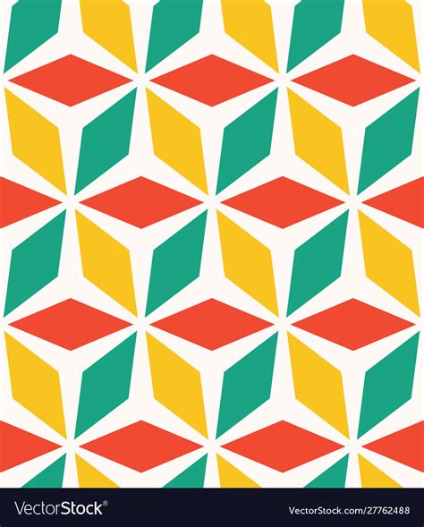 Endless Pattern With Geometric Motif Decor Vector Image