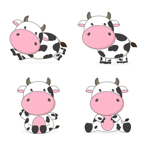 Download Cute Cow Cartoon Character Illustration Vector Art Choose