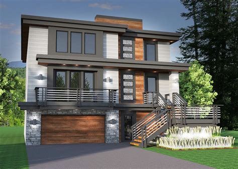 40 Modern House Plans For Narrow Sloping Lots Popular Style