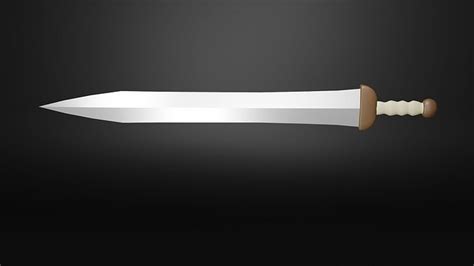 3d Model Gladius Sword Low Poly Vr Ar Low Poly Cgtrader