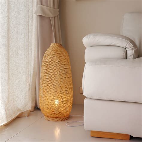 Natural Floor Lamp Pendant Light Shade Bamboo Lampshade Lamp Etsy