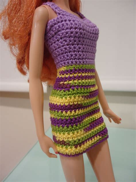 Barbie Simple Sheath Dress Free Crochet Pattern Crochet Doll Dress