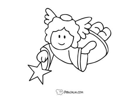 Ngel Estrella Volando Photo Dibujalia Dibujos Para Colorear