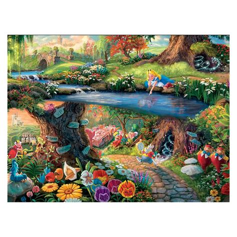 Thomas Kinkade Disney Alice In Wonderland Large Piece Thomas