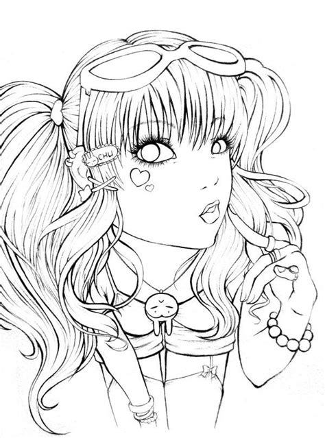 Check spelling or type a new query. Cute Japanese Girl lineart by ~glory-hArt on deviantART ...