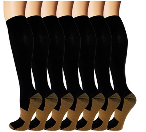 Copper Compression Socks 7 Pairs For Women And Men Workout And Recover